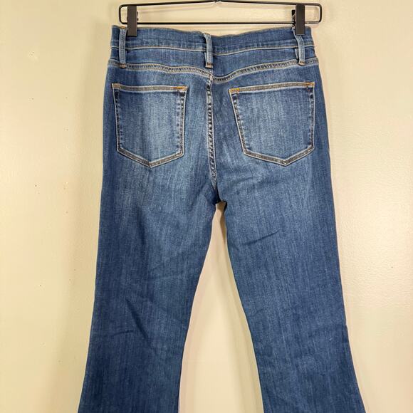 Frame Le High Flare Jeans Womens Size 28 Dubline Stretch Retro Medium Wash Blue - Picture 8 of 12